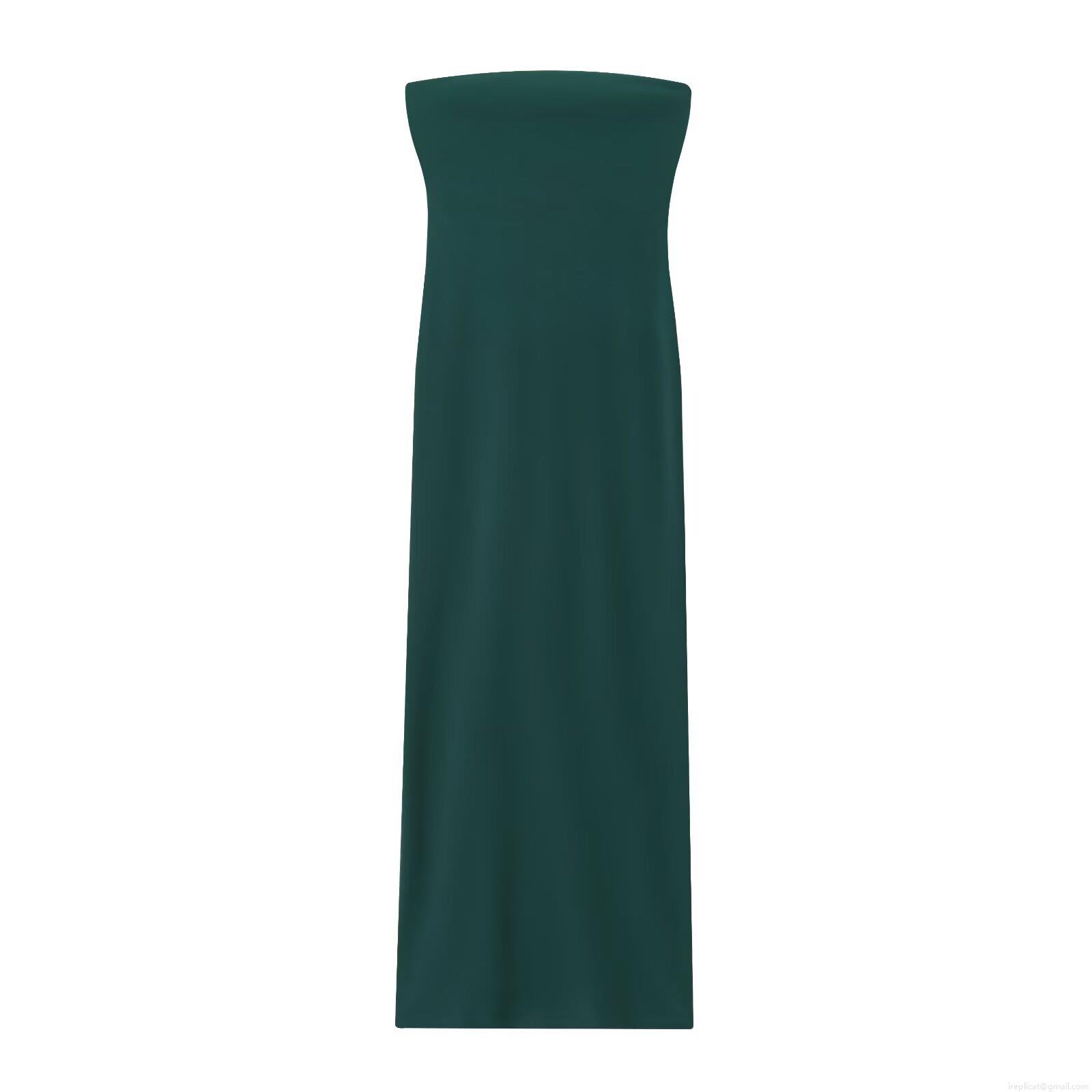 Women's Elegant Strapless Maxi Dress Sexy Bodycon Slim Fit Polyester Blend Long Dress For Evening Party Prom Wedding Guest
