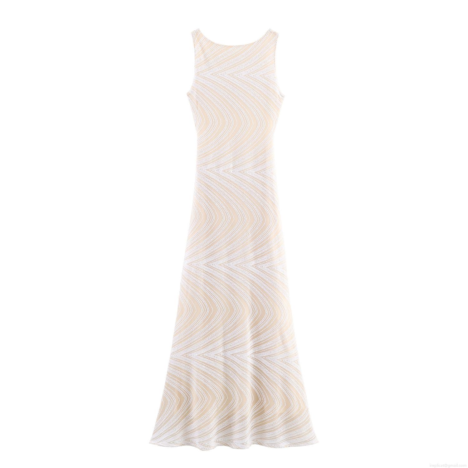 Elegant Women's Sleeveless Maxi Dress With Sequin Wavy Pattern Mesh Overlay Backless Tie-Back Sexy Slim Fit Evening Party Gown Celebrity Style Bodycon Long Dress