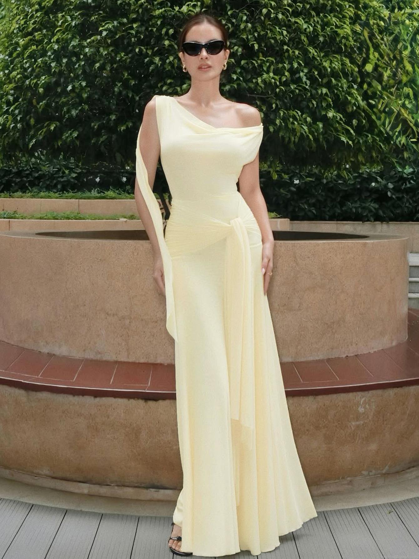 Women's Sexy Backless Bodycon Maxi Dress Mesh Patchwork Deep V Neck Sleeveless Tie-up Elegant Slim Fit Long Dress 95% Polyester 5% Spandex Cloth For Party Evening Wedding Vacation