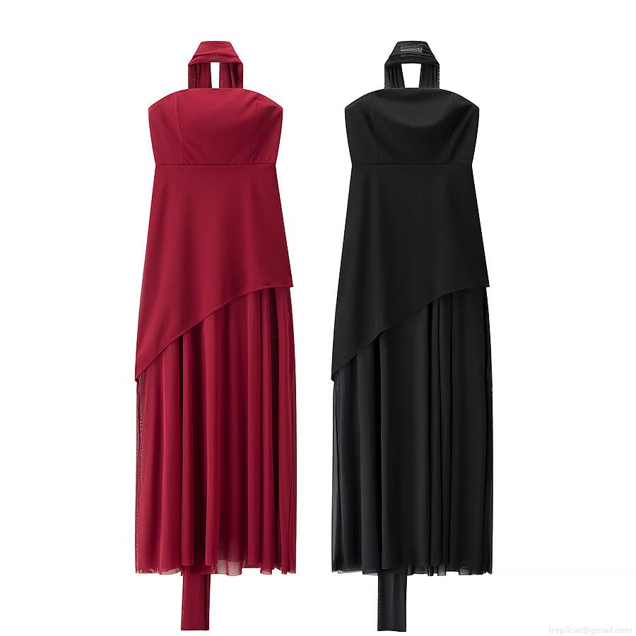 Women Sexy Bandeau Mesh Patchwork Maxi Dress Elegant Irregular Hem Sleeveless Party Evening Long Dress For Lady Slim Fit Bodycon Summer Dress