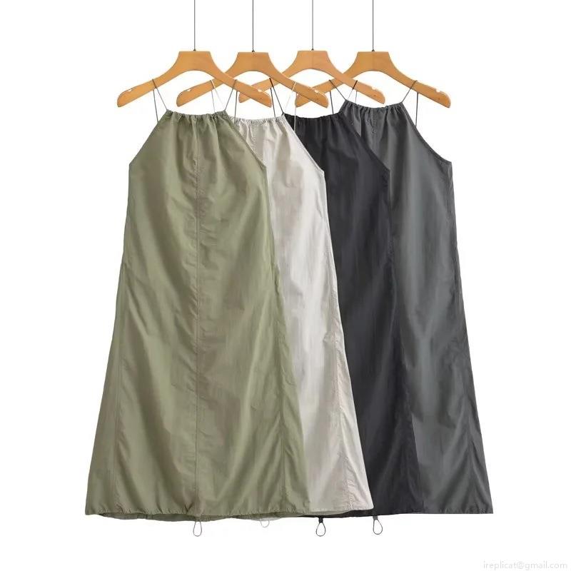 Women's Halter Maxi Dress Sleeveless Backless Loose Fit Polyester Fabric Elegant Summer Vacation Solid Color Long Dress For Women
