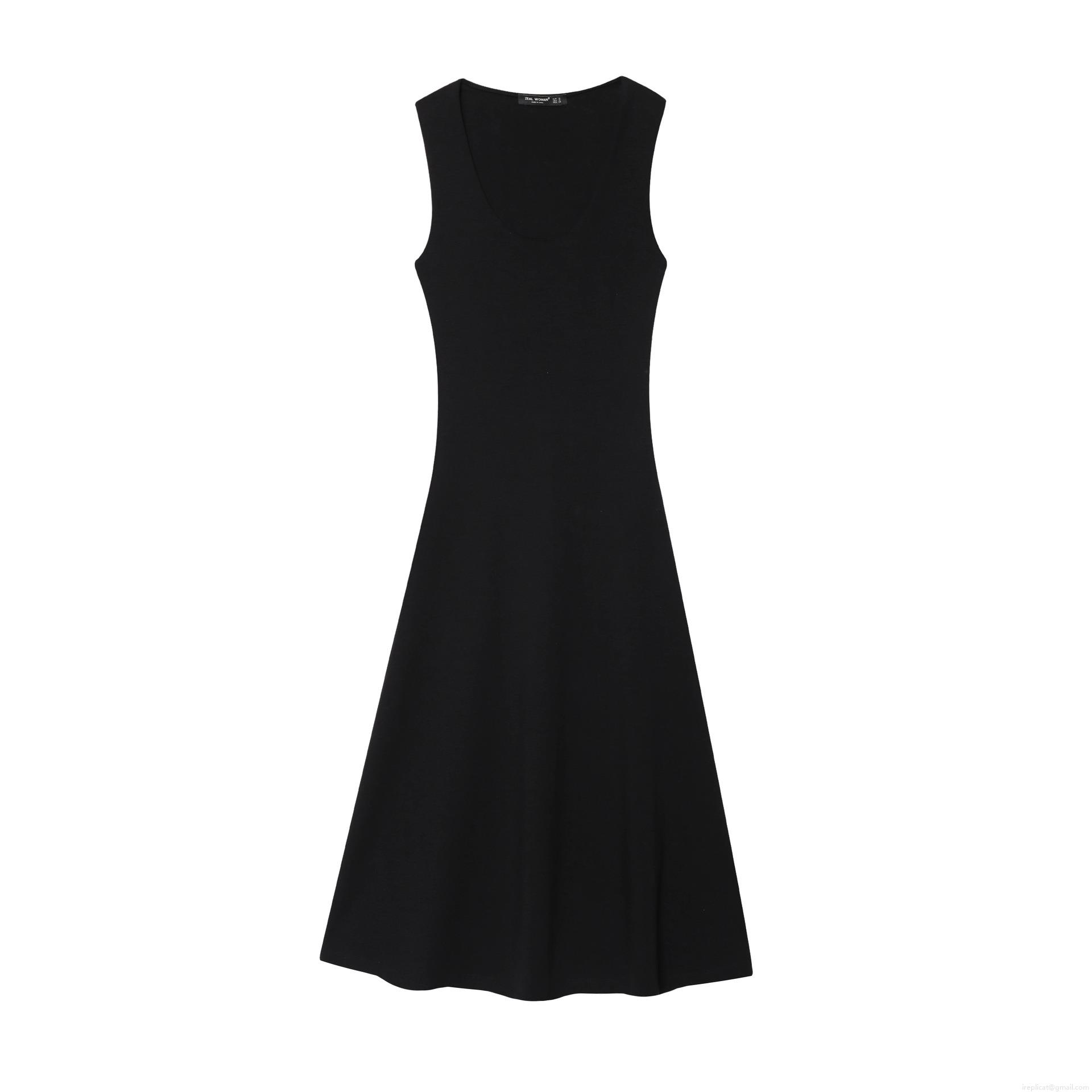 Women's Sleeveless U-Neck Maxi Dress Elegant Knit Polyester Blend Slim Fit A-Line Long Dress For Party Date Night Solid Color Pullover Celebrity Style