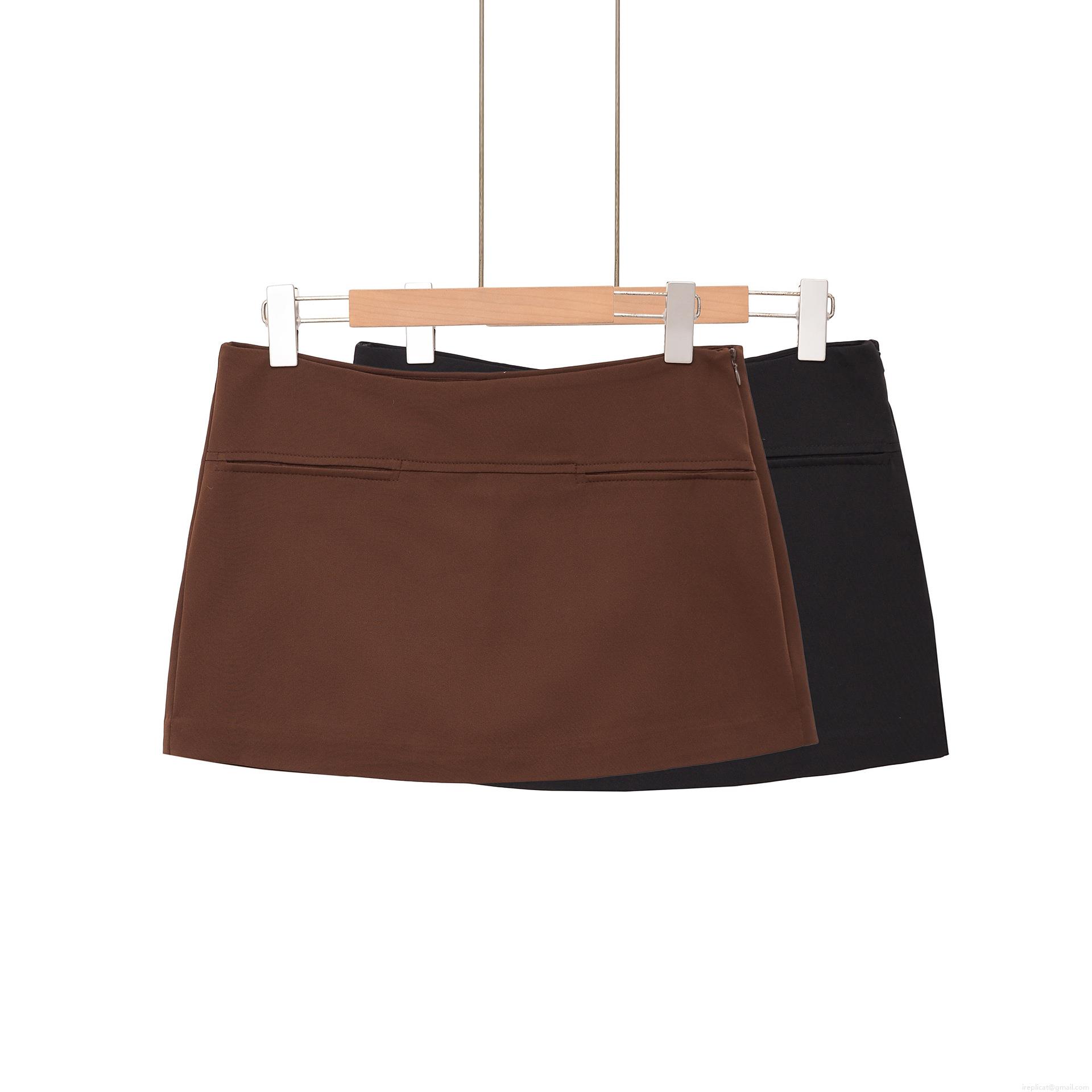 Women's Fashionable Bodycon Mini Skirt Cotton Blend Polyester Side Zipper Slim Fit Mid Waist Solid Color Short Skirt Western Streetwear For Ladies