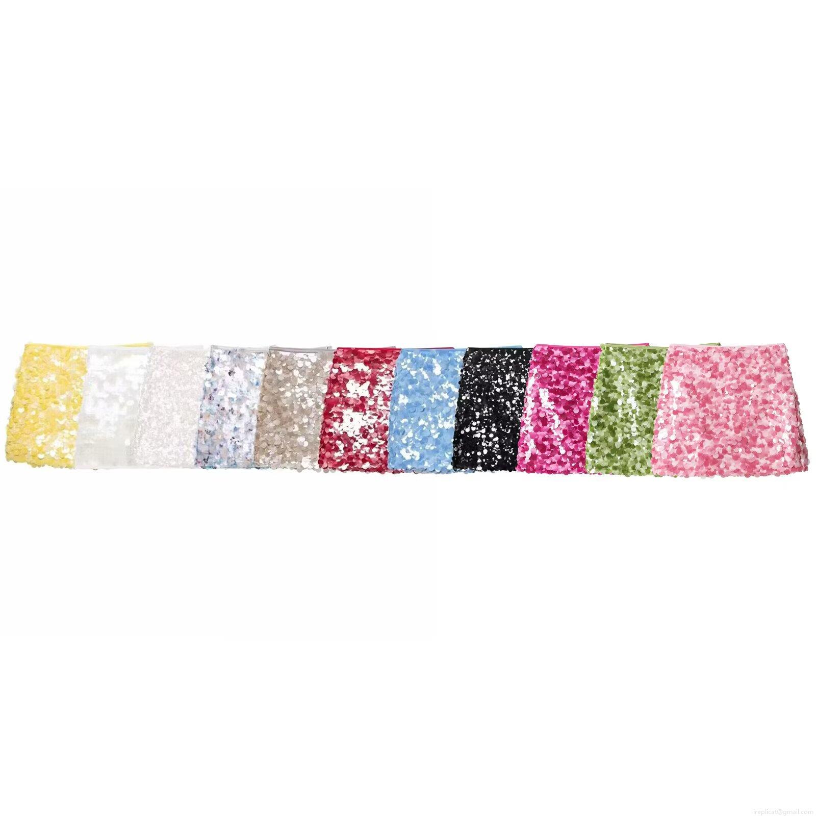 Women's Sparkly Sequin Mini Skirt High Waist Sexy Bodycon Skirts For Club Party Evening Night Out Fashion Streetwear Glitter Short Skirt