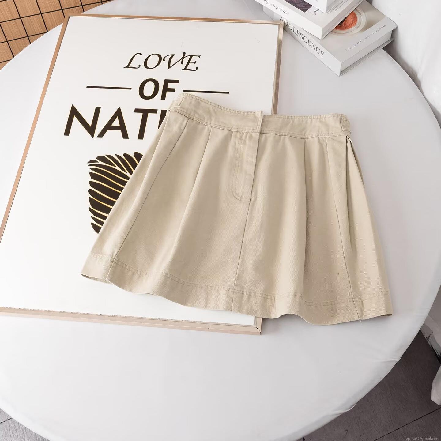 Women's High Waisted A-Line Mini Skirt Casual Washed Denim Cotton Twill Short Skirt With Adjustable Metal Buckle For Daily Wear Fall Fashion