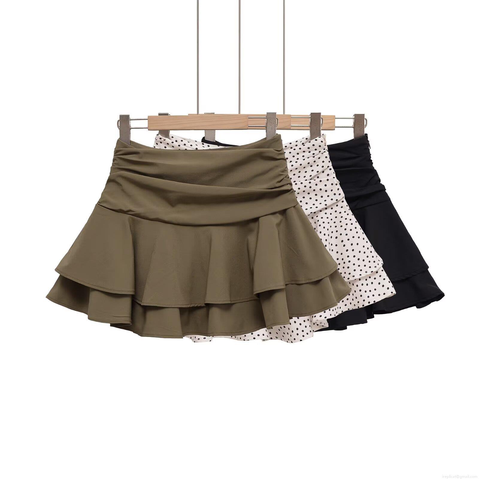 Women's Sexy Ruched Tiered Ruffle Mini Skirt Polyester Spandex High Waist Bodycon Skirt For Daily Party Streetwear Fashion