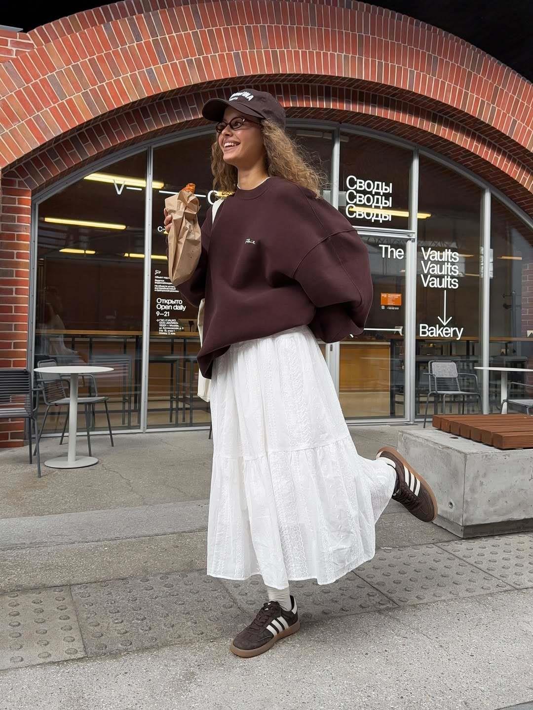 Women's 100% Cotton Sweatshirt Crew Neck Pullover Long Sleeve Maillard Style Lazy Loose Fit Letter Embroidery Streetwear Casual Daily Top